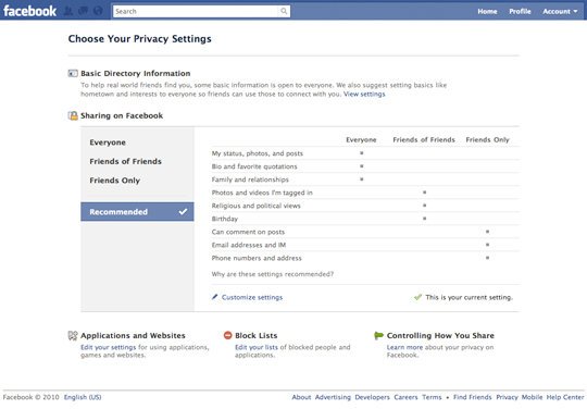 New Facebook Privacy New Facebook Privacy Settings
